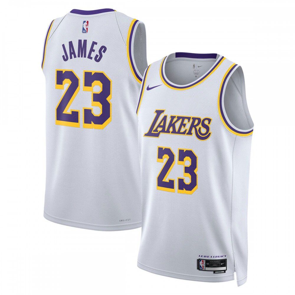 LeBron James Los Angeles Lakers Unisex Swingman Jersey - Association Edition - White-Pro Kit Vault | Brand New 26/27 Sports Jerseys